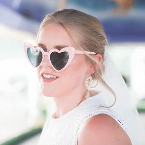 Brand New Pink Heart Shaped Sunglasses